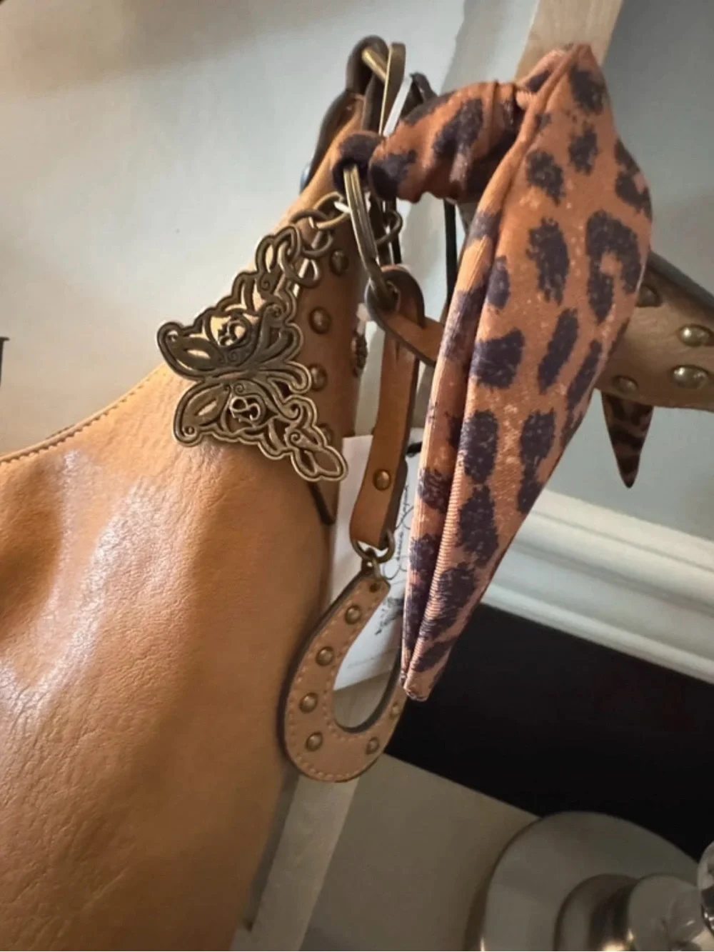 NWT Jessica Simpson Brown Studded Hobo Bag